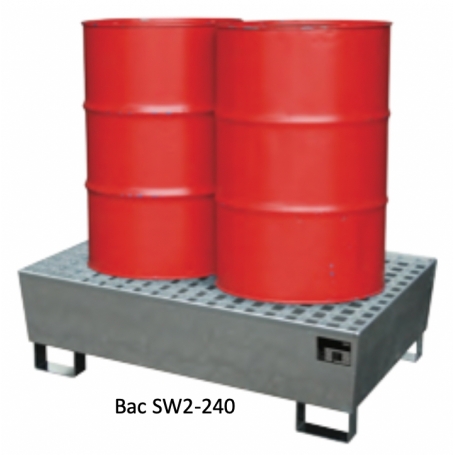 BACS DE RETENTION EN ACIER GAVANISE