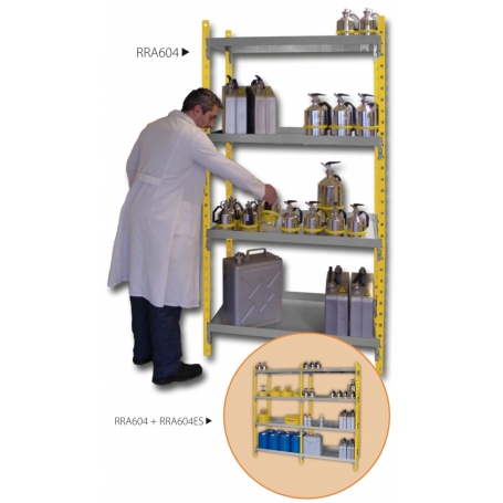 RAYONNAGES EN ACIER AVEC RETENTION