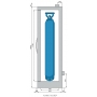 ARMOIRE 2 PORTES - ANTI FEU 30 MINUTES - EN 14470-2 pour bouteilles de gaz
