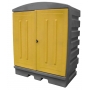 CONTENEUR DE RETENTION EN PE GRIS PORTES JAUNES 280 LITRES