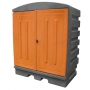CONTENEUR DE RETENTION EN PE GRIS PORTES ORANGES 280 LITRES