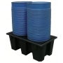 BAC DE RETENTION 220 LITRES EN PE POUR 2 FUTS DE 220 LITRES
