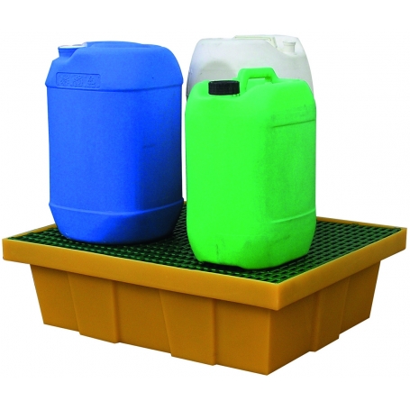 BAC DE RETENTION 70 LITRES EN PE A FOND PLAT