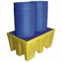BAC DE RETENTION 450 LITRES EN PE POUR 2 FUTS DE 220 LITRES