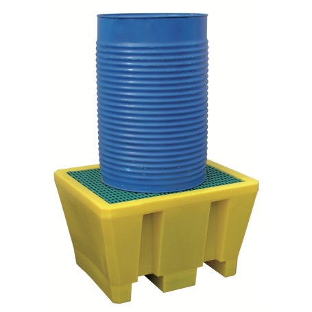 BAC DE RETENTION 225 LITRES EN PE POUR 1 FUTS DE 220 LITRES