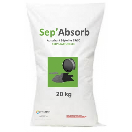 SEPIOLITE 15/30 - La palette de 50 sacs de 20 kg - Absorbant