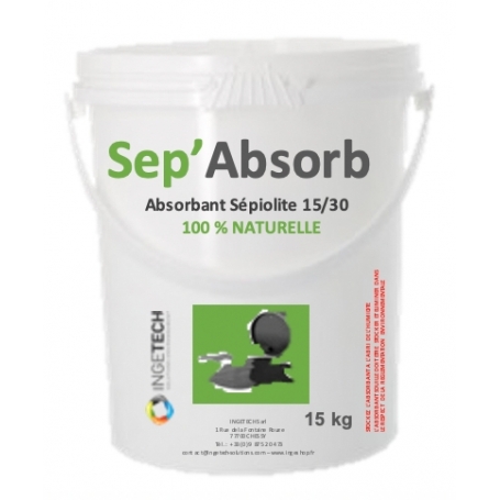 SEPIOLITE 15/30 - La palette de 32 seaux de 15 kg - Absorbant industriel
