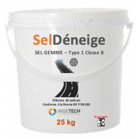 SEL DE DENEIGEMENT - Demi-Palette de 12 Seaux de 25 kg