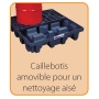 BACS POUR RÉTENTION DE 20 A 100 LITRES AVEC CAILLEBOTIS AMOVIBLES