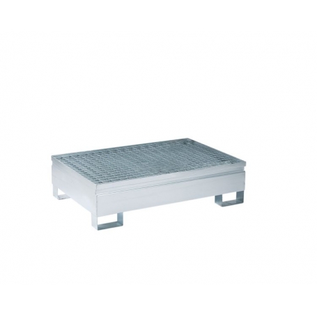 BAC DE RÉTENTION EN ACIER GALVA pour 1 FÛT DE 200 LITRES